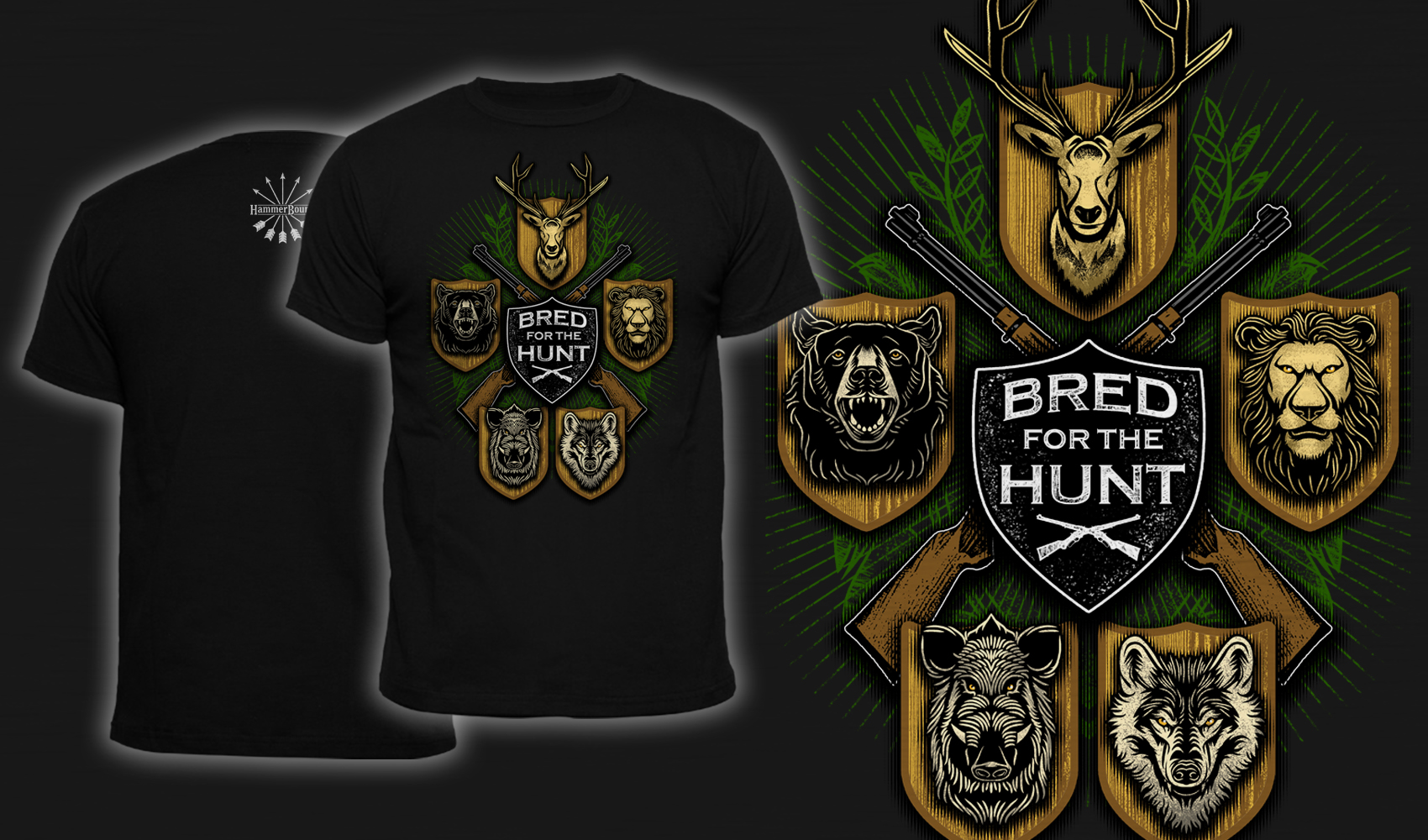 Bred For The Hunt - Women's T-Shirt Heather Black