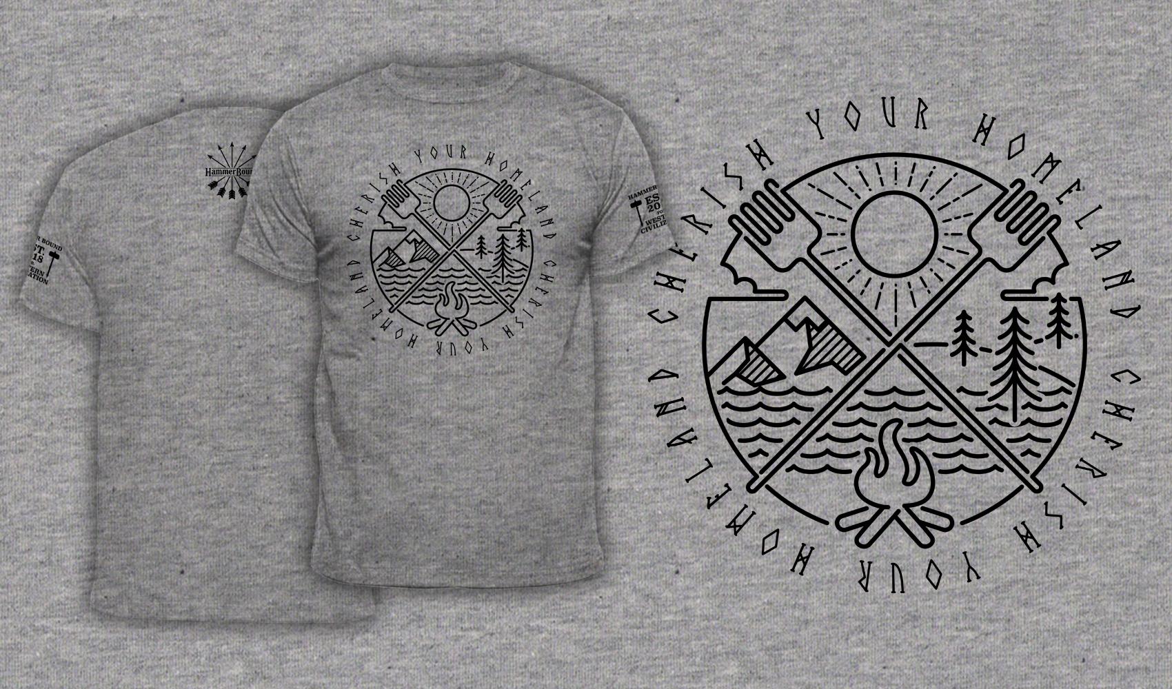 Cherish Your Homeland - Men's T-Shirt Heather Gray