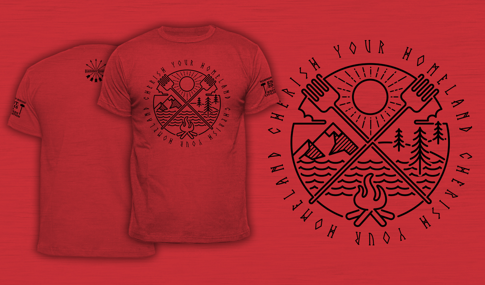 Cherish Your Homeland - Men's T-Shirt Red