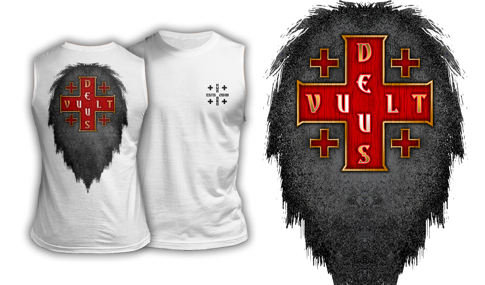 Deus Vult - Muscle Shirt White