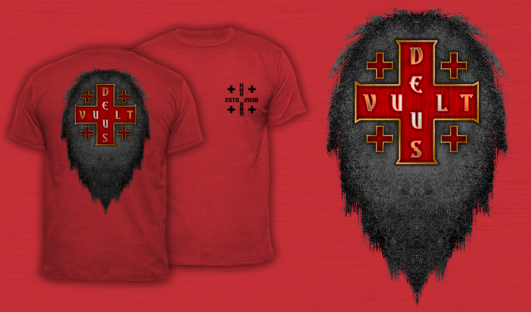 Deus Vult - Men's T-Shirt Red