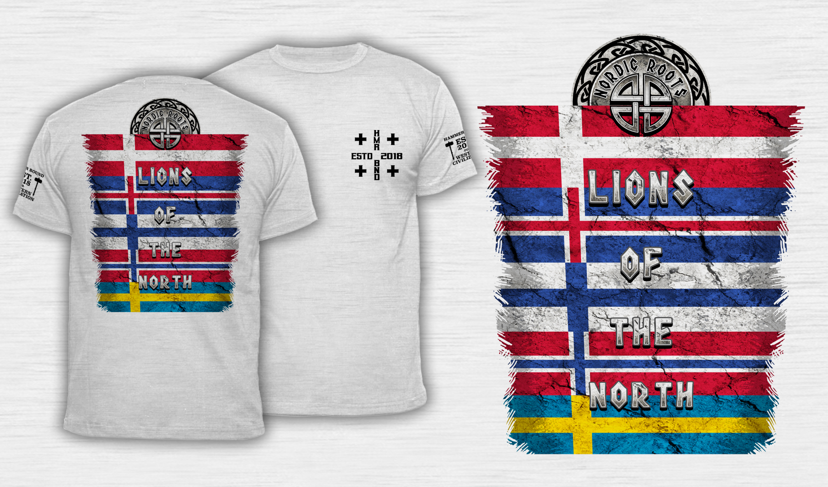 Lions Of The North - Men's T-Shirt White
