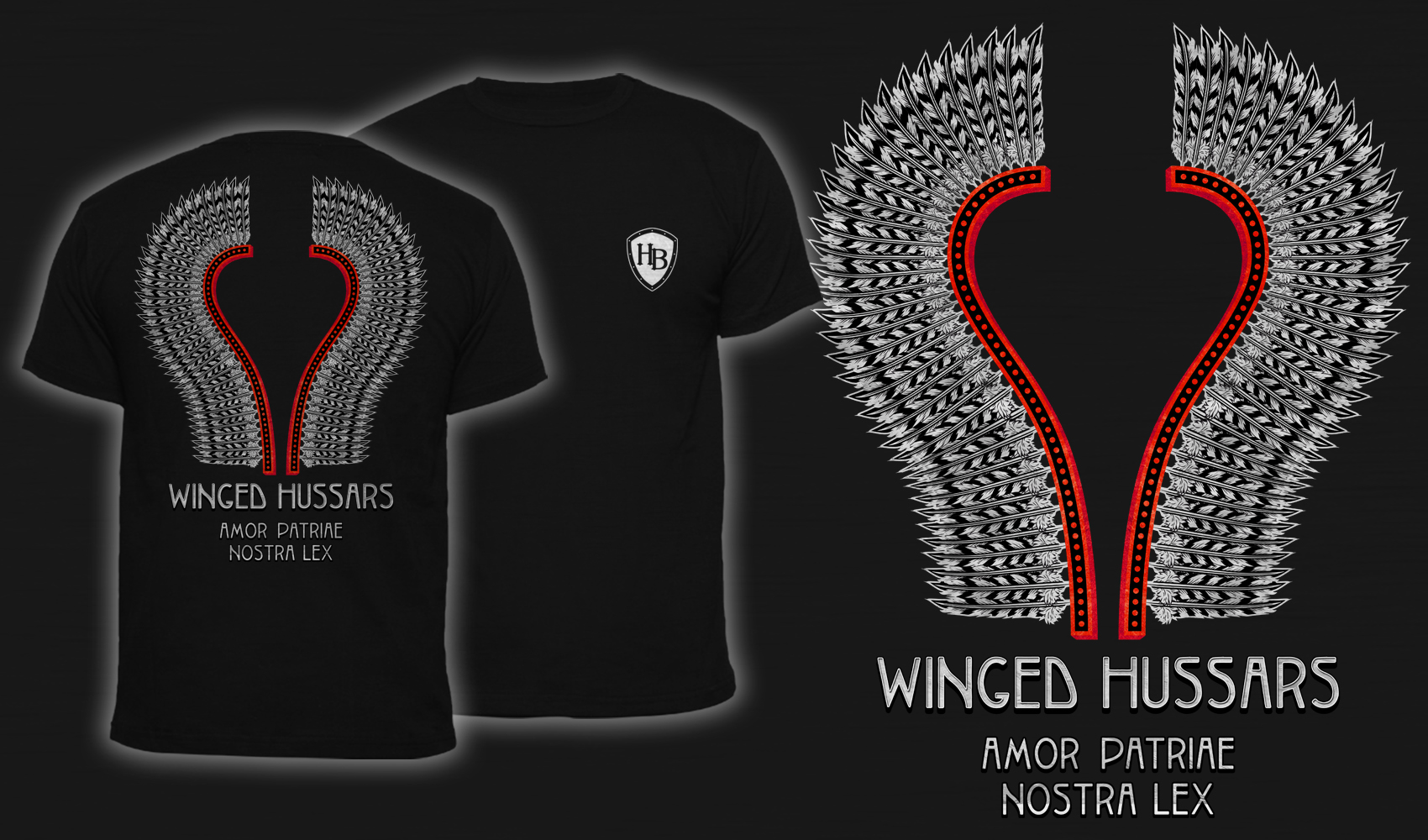 Winged Hussars - Men's T-Shirt Black