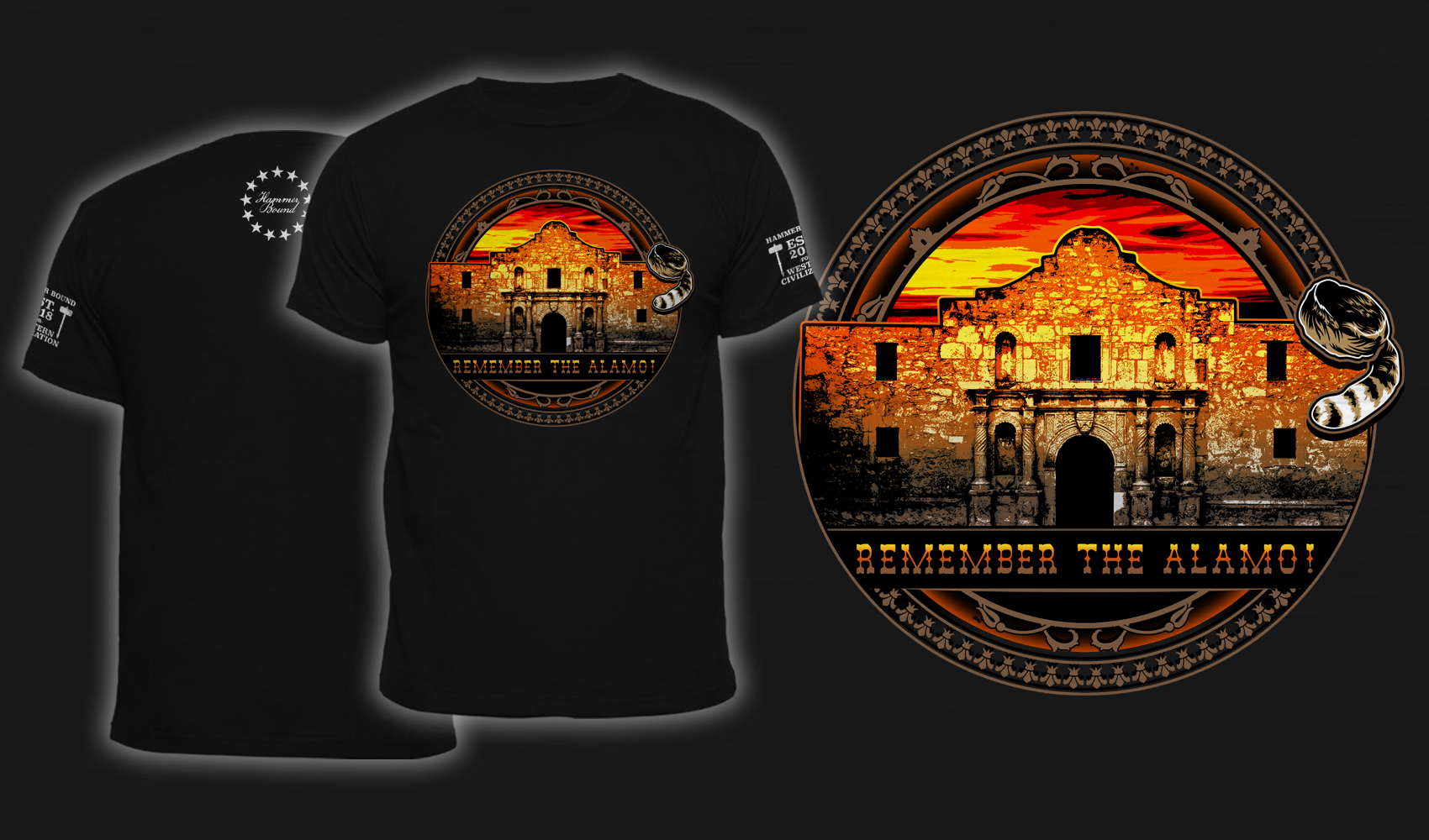 Remember The Alamo! - Men's T-Shirt Black