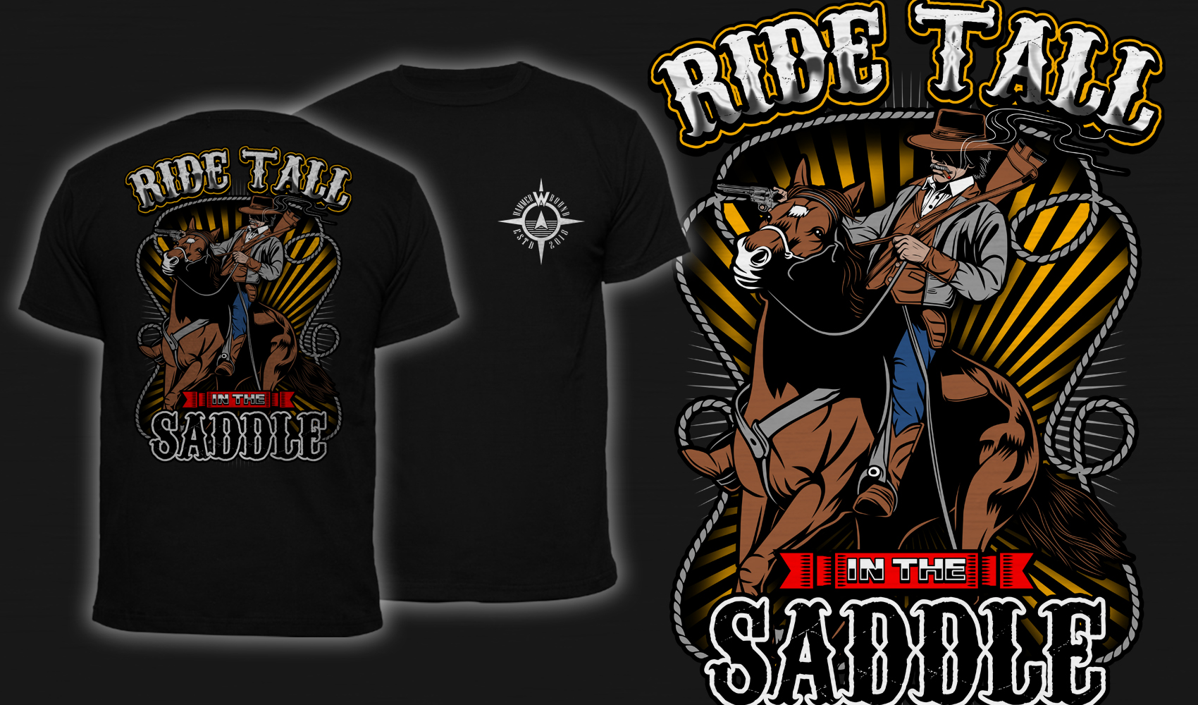 Ride Tall In The Saddle - Men's T-Shirt Black