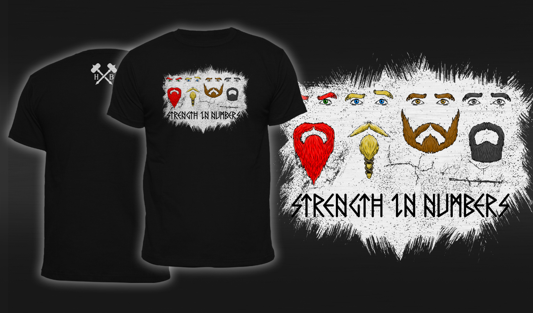 Strength In Numbers - Men's T-Shirt Black