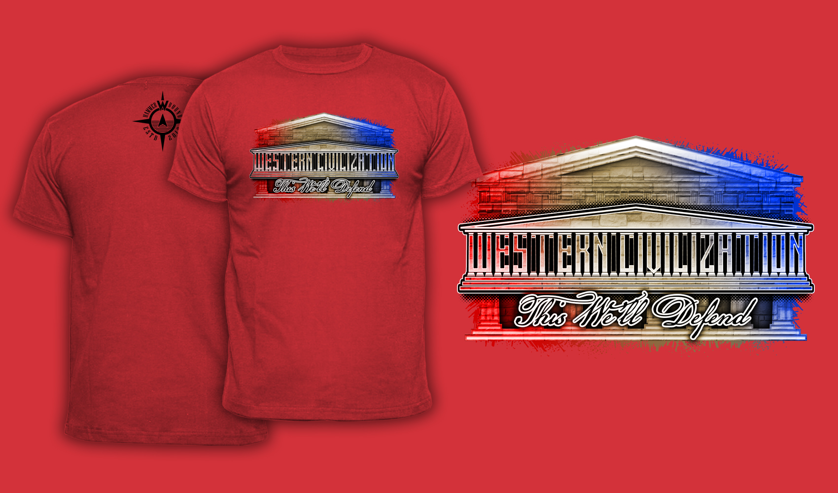 Western Civilization This We'll Defend - Men's T-Shirt Red