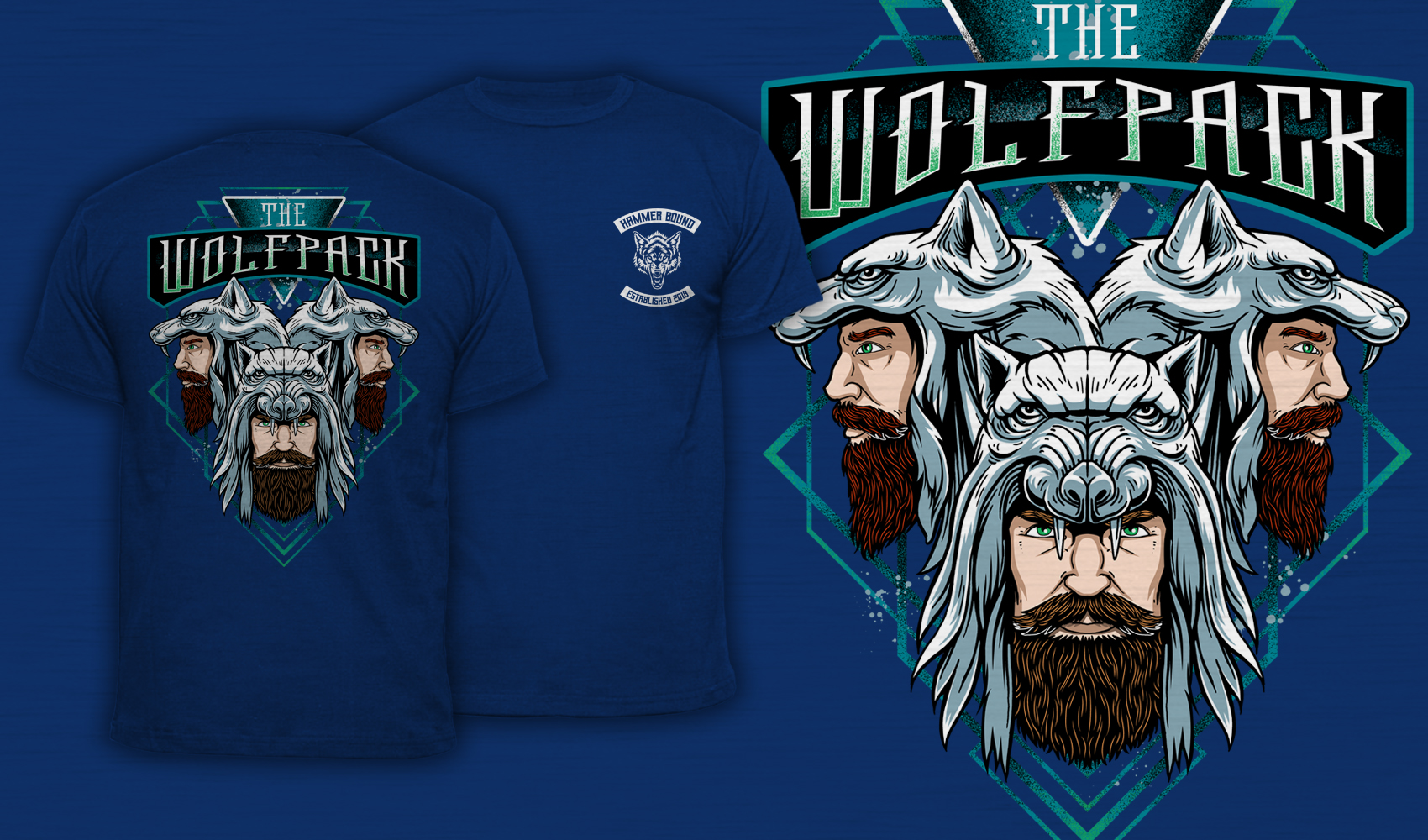 The Wolfpack - Men's T-Shirt Blue