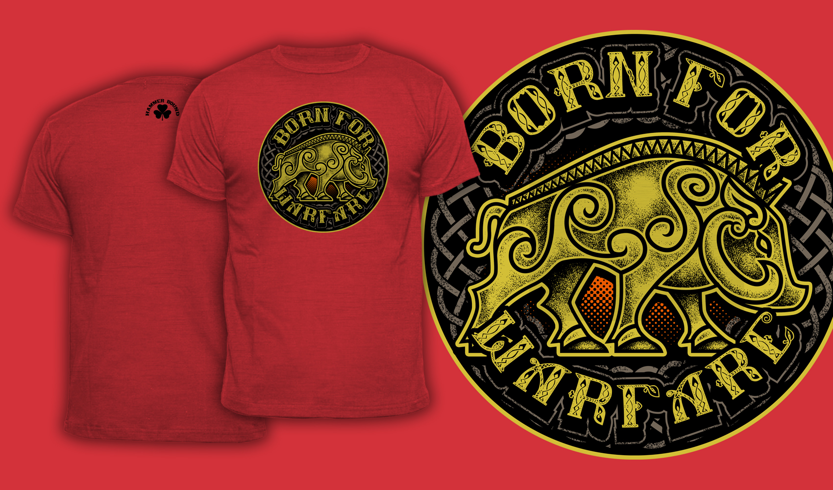 Born For Warfare - Men's T-Shirt Red
